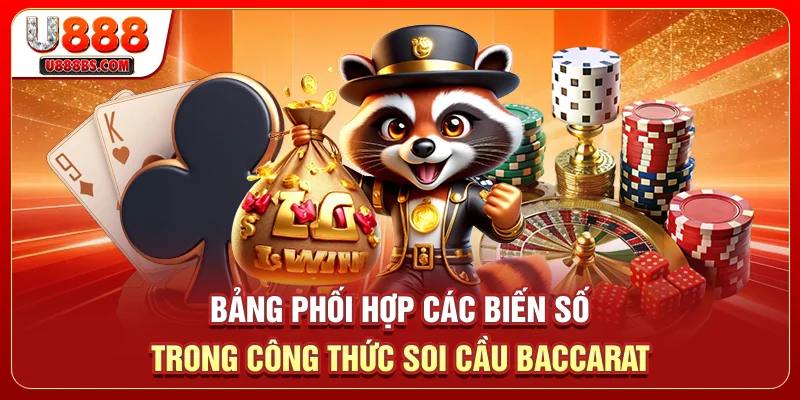 Bảng phối hợp các biến số trong công thức soi cầu baccarat