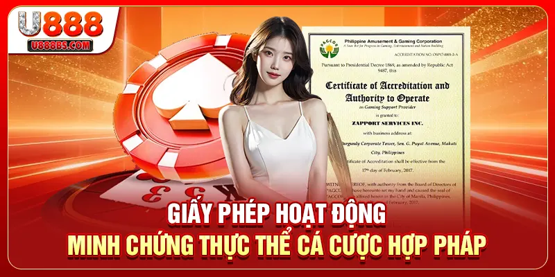 Giấy Phép Hoạt Động - Minh Chứng Thực Thể Cá Cược Hợp Pháp