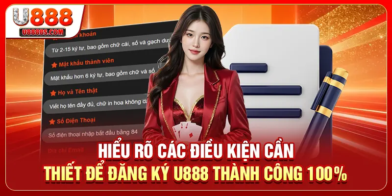 Hiểu rõ các điều kiện cần thiết để đăng ký U888 thành công 100%