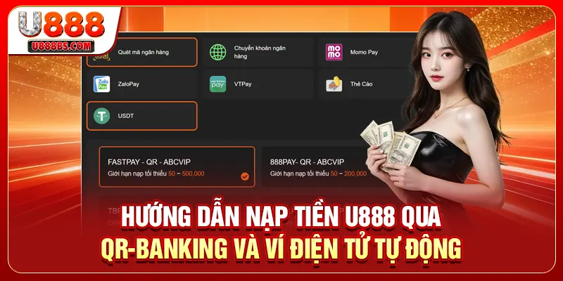 Hướng Dẫn Nạp Tiền U888 Qua QR-Banking Và Ví Điện Tử Tự Động